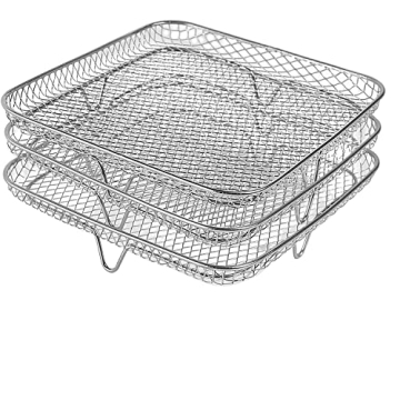 Kydely Stackable Stainless Steel Air Fryer Racks for Cooking