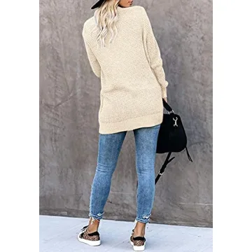 YIBOCK Women Chunky Waffle Knit Cardigan for Style  Comfort