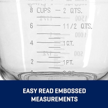 Durable 2-Quart Glass Batter Bowl with Lid by Anchor Hocking