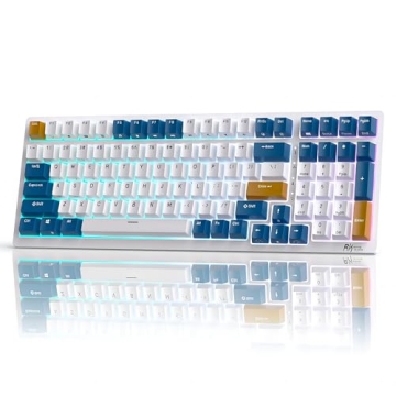 RK ROYAL KLUDGE RK98 Wireless Mechanical Keyboard with RGB Backlighting and Hot-Swappable Switches