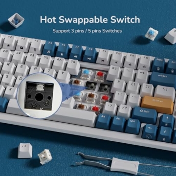 RK ROYAL KLUDGE RK98 Wireless Mechanical Keyboard