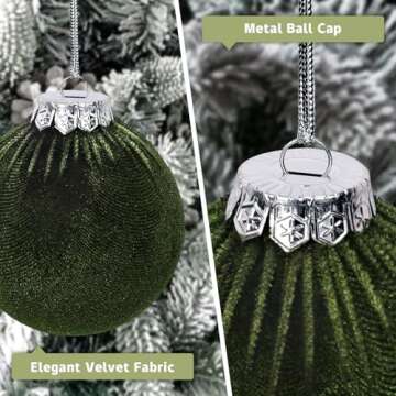 Luxurious 15PCs Velvet Christmas Ornaments Set