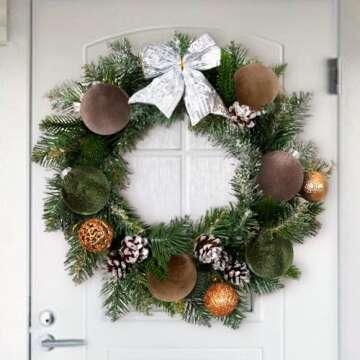 Luxurious 15PCs Velvet Christmas Ornaments Set