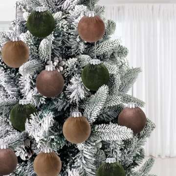 Luxurious 15PCs Velvet Christmas Ornaments Set