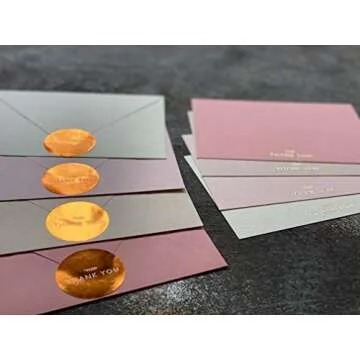 Elegant Dusty Pink Thank You Cards with Envelopes
