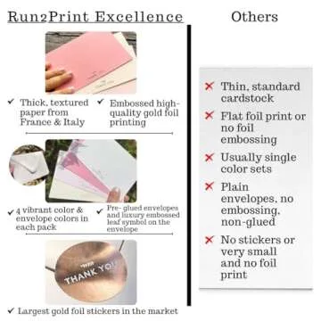 Elegant Dusty Pink Thank You Cards with Envelopes