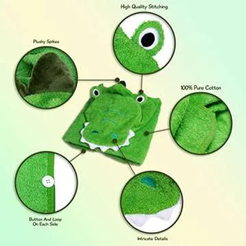 Hudz Kidz Hooded Towel Poncho for Kids, Perfect for Bath & Beach