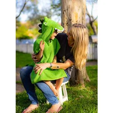 Hudz Kidz Hooded Towel Poncho for Kids, Perfect for Bath & Beach