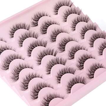 Newcally 5D Cat Eye False Eyelashes - Natural Look & Comfortable