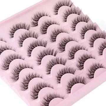Newcally 5D Cat Eye False Eyelashes - Natural Look & Comfortable