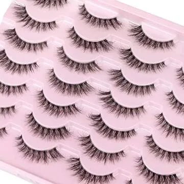 Newcally 5D Cat Eye False Eyelashes - Natural Look & Comfortable