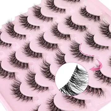 Newcally 5D Cat Eye False Eyelashes - Natural Look & Comfortable
