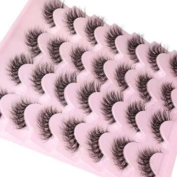 Newcally 5D Cat Eye False Eyelashes - Natural Look & Comfortable