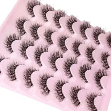 Newcally 5D Cat Eye False Eyelashes - Natural Look & Comfortable