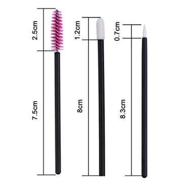150 Pieces Disposable Lip Brushes Lip Gloss Applicator Wands Eyeliner Brushes Eyelash Mascara Brushes Makeup Tool Kits (Rose Red)