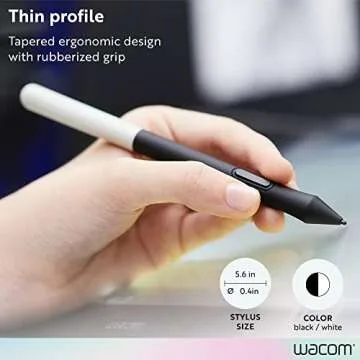 Wacom One Pen CP91300B2Z for Wacom One Creative Pen Display, 5.6", Black/Silver