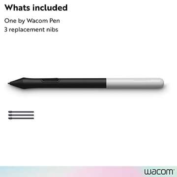 Wacom One Pen CP91300B2Z for Wacom One Creative Pen Display, 5.6", Black/Silver