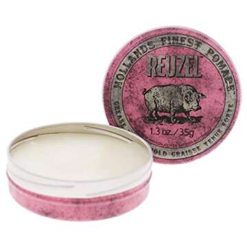 REUZEL Pink Pomade Grease, Heavy Hold, 4 oz.