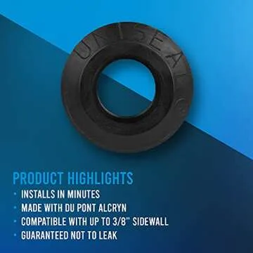 3/4" Uniseal Flexible Tank Adapter for Curved Surfaces