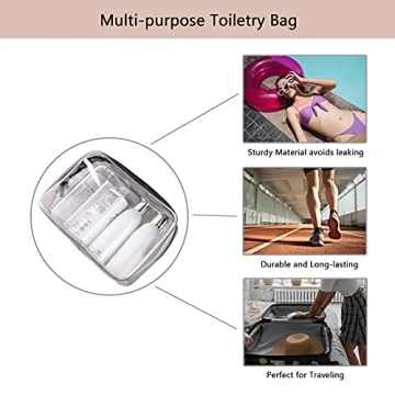 Clear Travel Bags for Toiletries 2 Pack Stylish Storage
