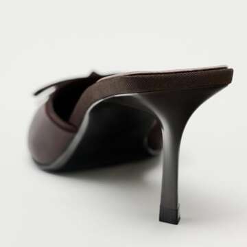 UFEDO Kitten Heel Bow Mules for Elegant Women