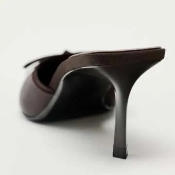 UFEDO Kitten Heel Bow Mules for Elegant Women
