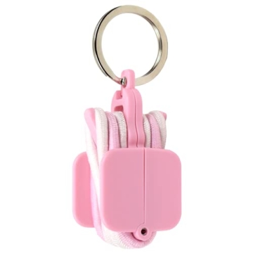 Hair Tie Hub: Portable Organizer with Bonus Ties (Light Pink)