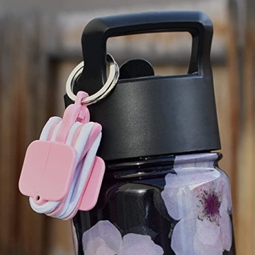 Hair Tie Hub: Portable Organizer with Bonus Ties (Light Pink)