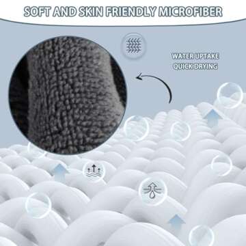 SINLAND Women's Spa Wrap Microfiber Lightweight Knee Length