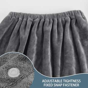 SINLAND Women's Spa Wrap Microfiber Lightweight Knee Length