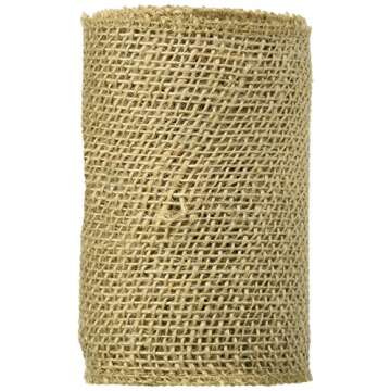 DARICE 2914-042 240gm Burlap Ribbon - 6 Inch by 5 Yard Natural Quality Ribbon