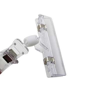 LJY 20-Pack Clear Plastic Rotatable POP Clip-on Style Merchandise Sign Display Clip Tag Holders