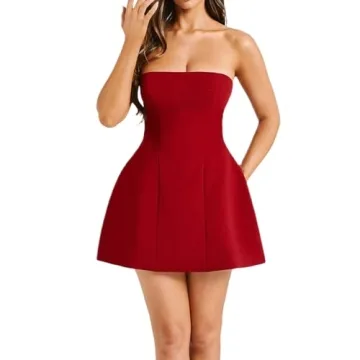 Women Sexy Strapless Tube Mini Dress for Summer Style