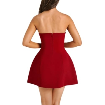 Women Sexy Strapless Tube Mini Dress for Summer Style