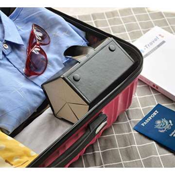 Kenpal Sunglasses Storage Organizer Holder Foldable Travel Case with 5 Slot Compartments for Multiple Glasses (Black)