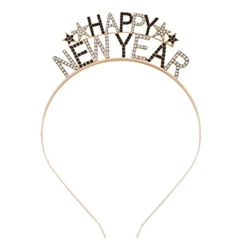 Happy New Year Headbands for Women Rhinestone New Year’s Eve Hairbands New Year Party Supplies Hol...