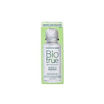 Biotrue Contact Lens Solution, Multi-Purpose Solution for Soft Contact Lenses, 2 FL OZ (Pack of 4)
