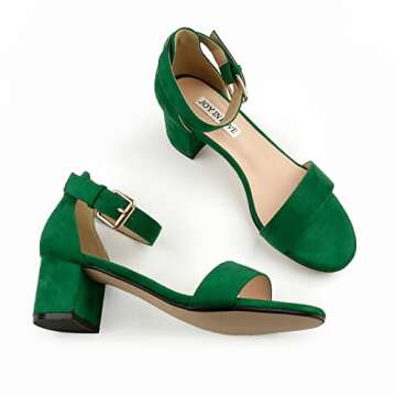 JOY IN LOVE Chunky Low Heels Ankle Strap Sandals