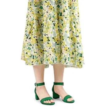 JOY IN LOVE Chunky Low Heels Ankle Strap Sandals