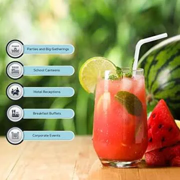 PAMI Flexible Plastic Bent Straws, Individually Wrapped [Pack of 400] - 7.75” White Drinking Straws For Coffee, Cocktails, Drinks- BPA-Free