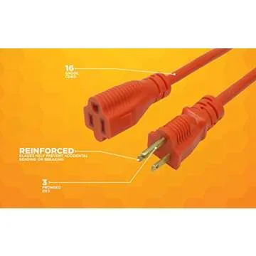 Woods 25Ft Light Duty Extension Cord for Outdoor Use
