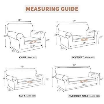 Easy-Going 100% Waterproof Couch Cover, Dual Waterproof Sofa Cover, Stretch Jacquard Sofa Slipcover,...