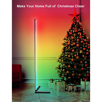 Stunning 65” RGB Corner Floor Lamp with Music Sync