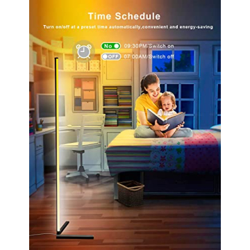 Stunning 65” RGB Corner Floor Lamp with Music Sync