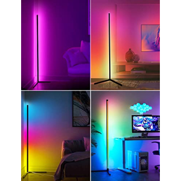 Stunning 65” RGB Corner Floor Lamp with Music Sync