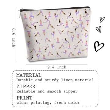 SYIJIMSJKT Yoga Gifts for Women Makeup Bag - Fun & Functional