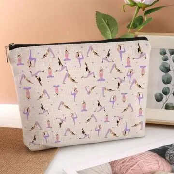 Yoga Gifts for Women Makeup Bag Travel Organizer Pouch