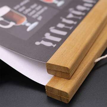 WEROUTE Cocktail Mixology Recipe Print Poster Drink Alcoholic Scroll Hanger Canvas Art Bar Pub Themed Kitchen Restaurant Home Wall Decor With Frame 15.7 X 27 Inch (With Frame)