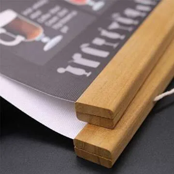 WEROUTE Cocktail Mixology Recipe Print Poster Drink Alcoholic Scroll Hanger Canvas Art Bar Pub Themed Kitchen Restaurant Home Wall Decor With Frame 15.7 X 27 Inch (With Frame)