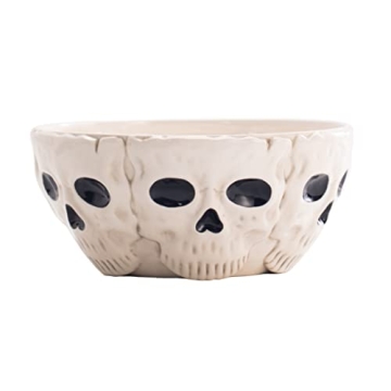 Bico Halloween Skull Ceramic Serving Bowl - Microwave Safe & Stylish